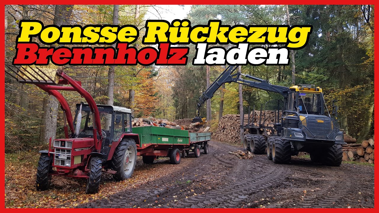 IHC 754 AS & Ponsse Rückezug  | #Brennholz laden #forstwirtschaft