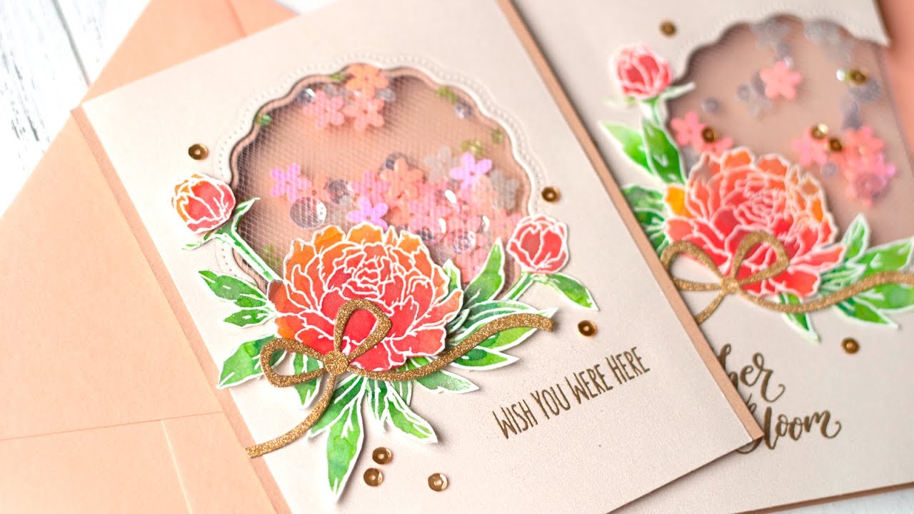 Tulle Shaker Cards