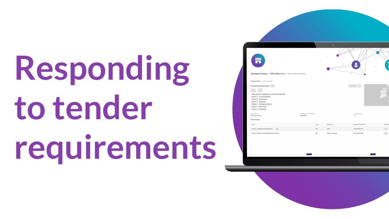 How to respond to Tender Requirements on Constructionline's supply chain management, platform