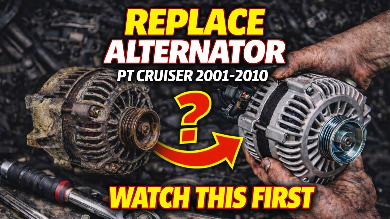 How to replace alternator pt cruiser 2001-2010
