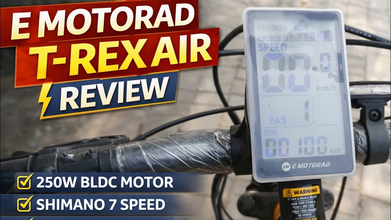 E #motorad Reveiw 100KM T-Rex Air Electric Cycle Review 250WMotor, link in description @e_motorad