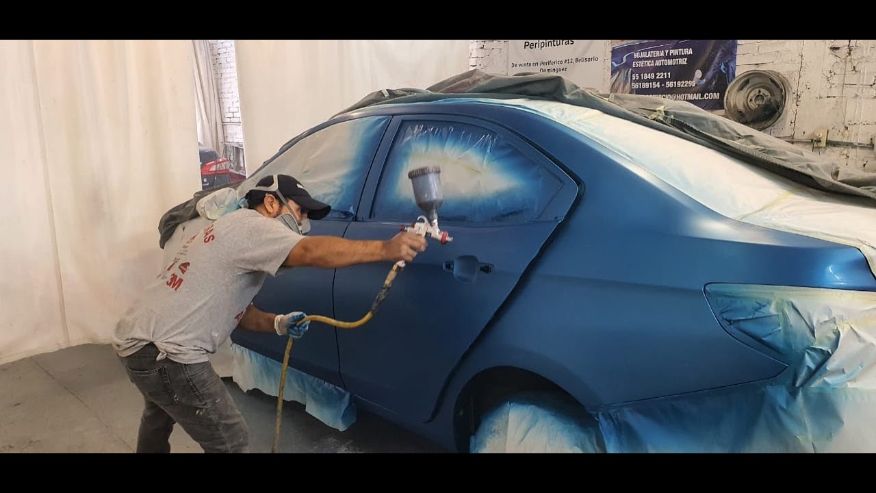 COMO PINTAR UN CARRO EN AZUL | Tutoriales Masters | Servicio Luna | Hojalateria y Pintura