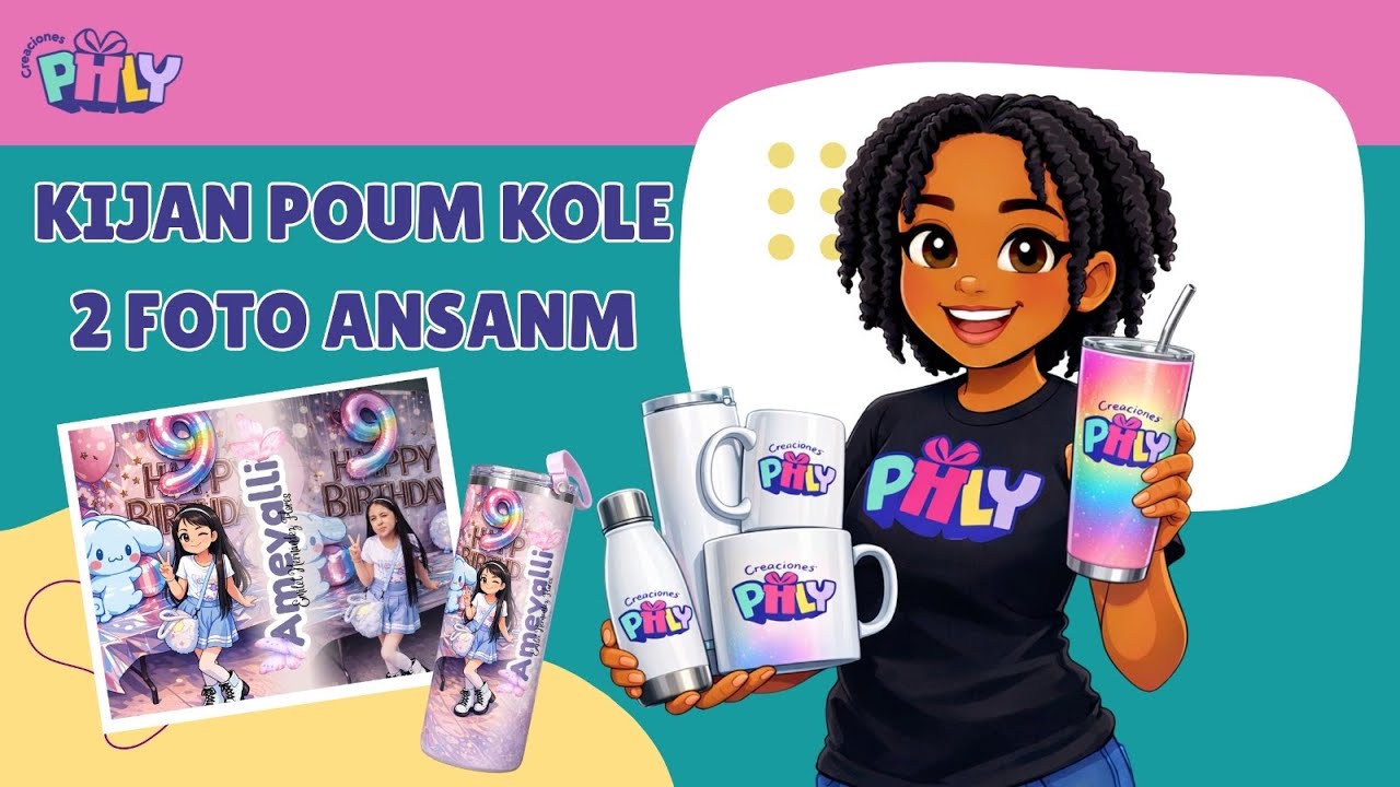 Kijan pou mete 2 foto ansanm nan Canva (Design) 