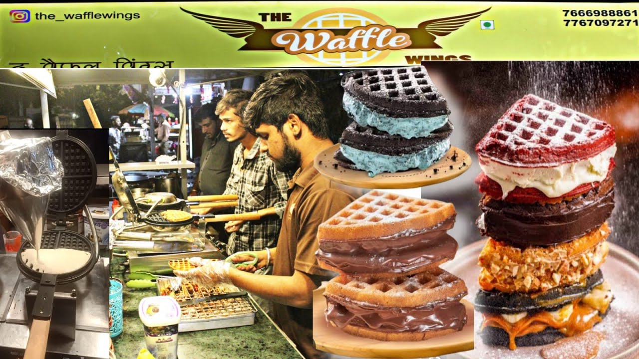 Mumbai Famous Chocolate Loaded WAFFLE KING | Mumbai Ka WAFFLE KING | WAFFLE | WAFFLES | Street Food