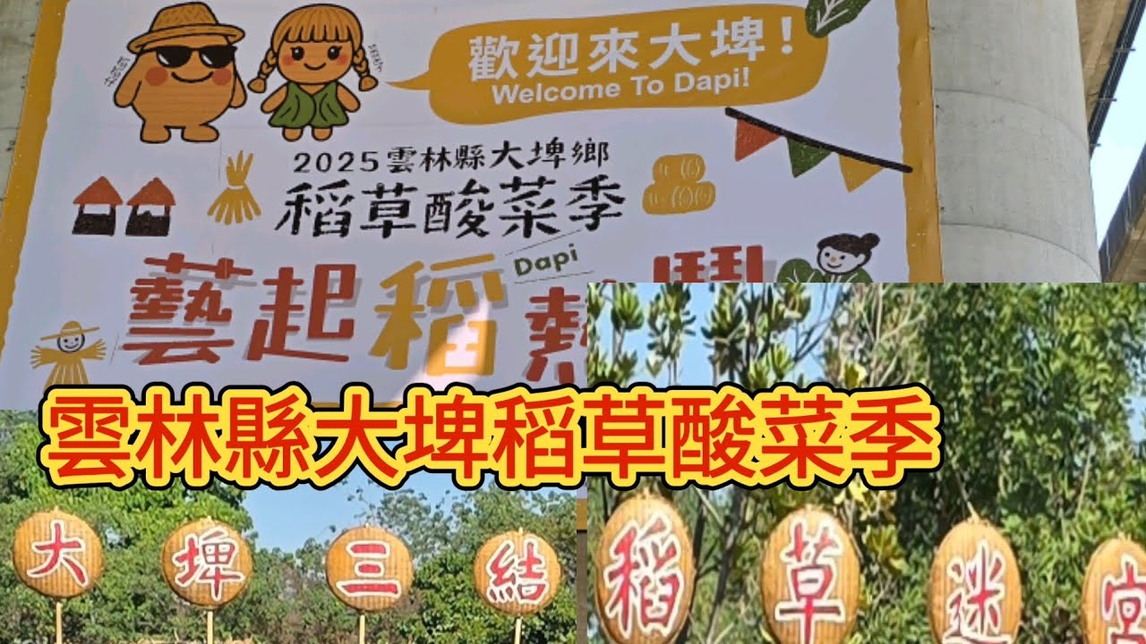 雲林縣大埤，稻草迷宮，酸菜季。