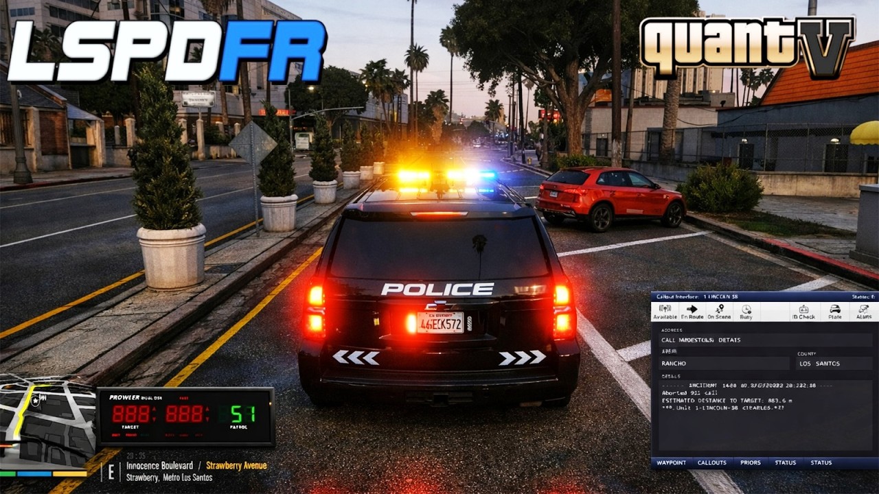GTA V LSPDFR Realistic Police Patrol | Los Santos PD | 4K Gameplay