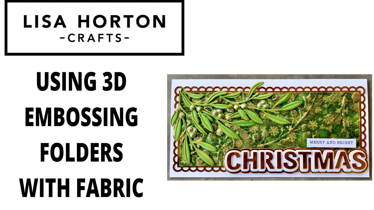 WENDY JACKSON SHOWS HOW TO EMBOSS FABRIC USING LISA HORTON CRAFTS 3D EMBOSSING FOLDERS