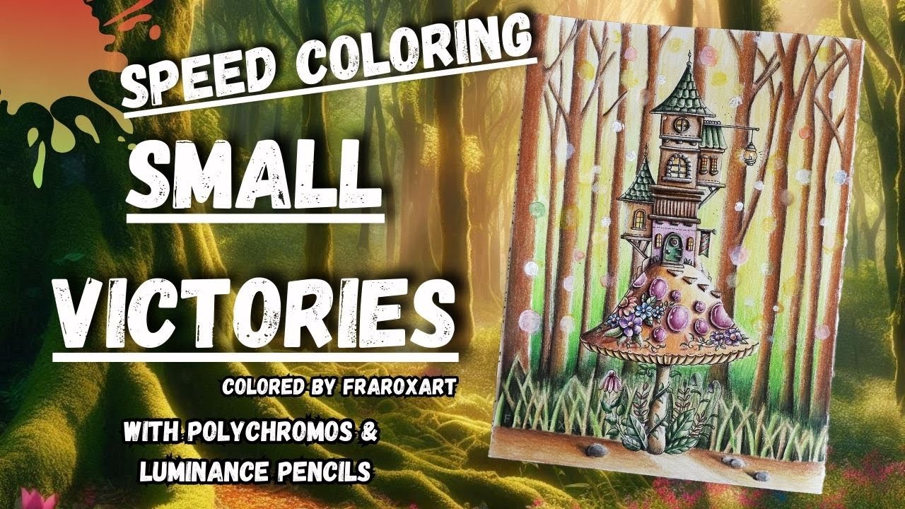 Speed COLORING 'Small Victories' by JOHANNA BASFORD | with Colored Pencils