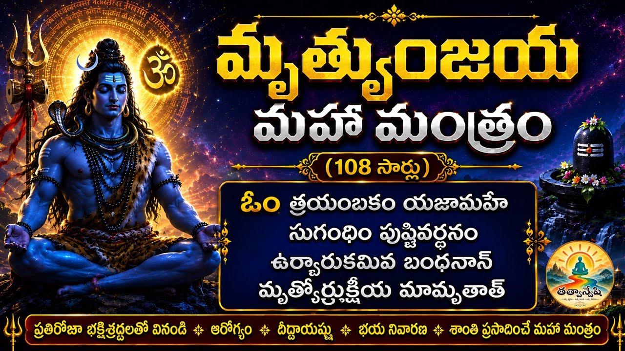 మహా మృత్యుంజయ మంత్రం | మృత్యుభయం తొలగించి ఆరోగ్యం–దీర్ఘాయుష్షు ప్రసాదించే మహా మృత్యుంజయ మంత్రం |