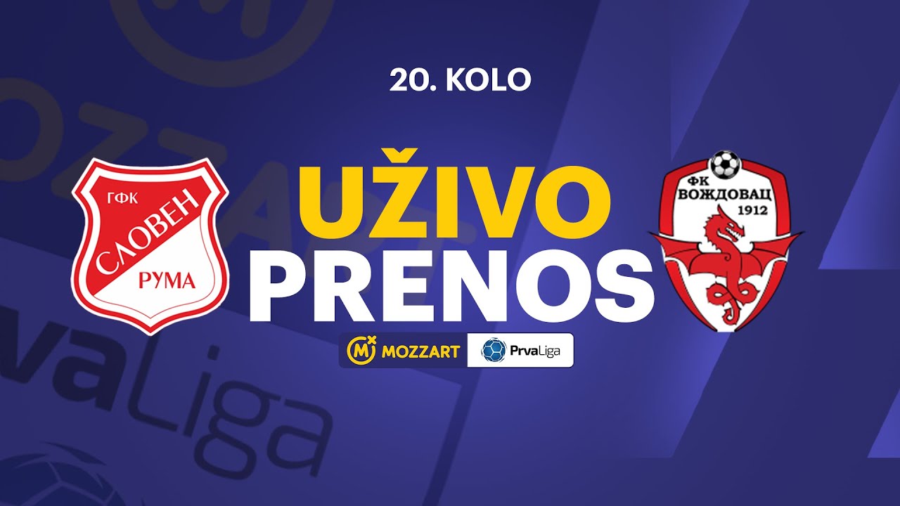 SLOVEN - VOŽDOVAC Mozzart Bet Prva liga Srbije 2024/25 20. Kolo