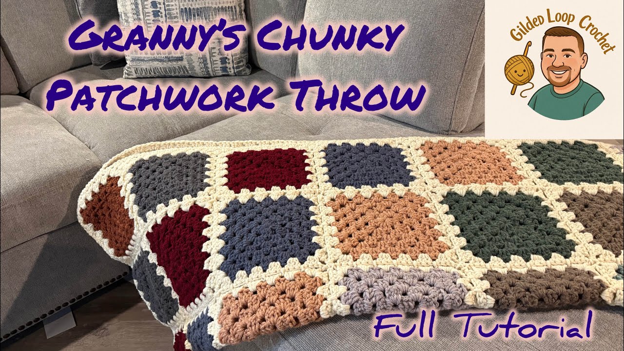 Easy Crochet Throw Blanket, chunky yarn—super easy, and beginner friendly! 
