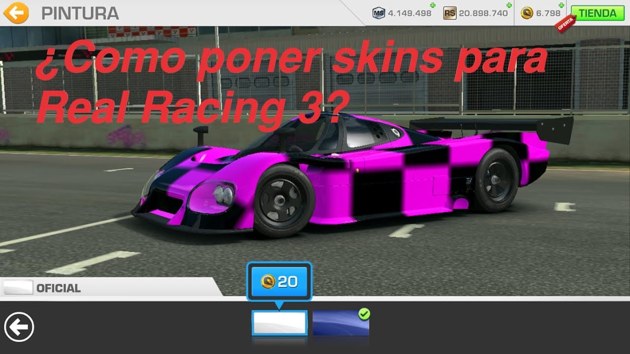 ¿Como poner skins para autos en Real Racing 3 para Android?