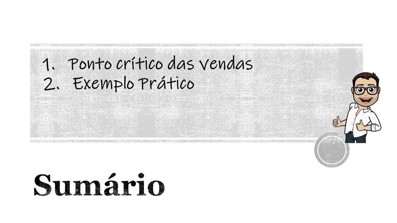Ponto Crítico das Vendas