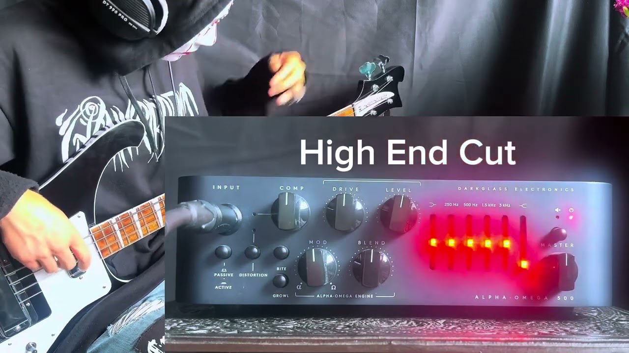 Dark glass alpha omega 500 bass amp head play around