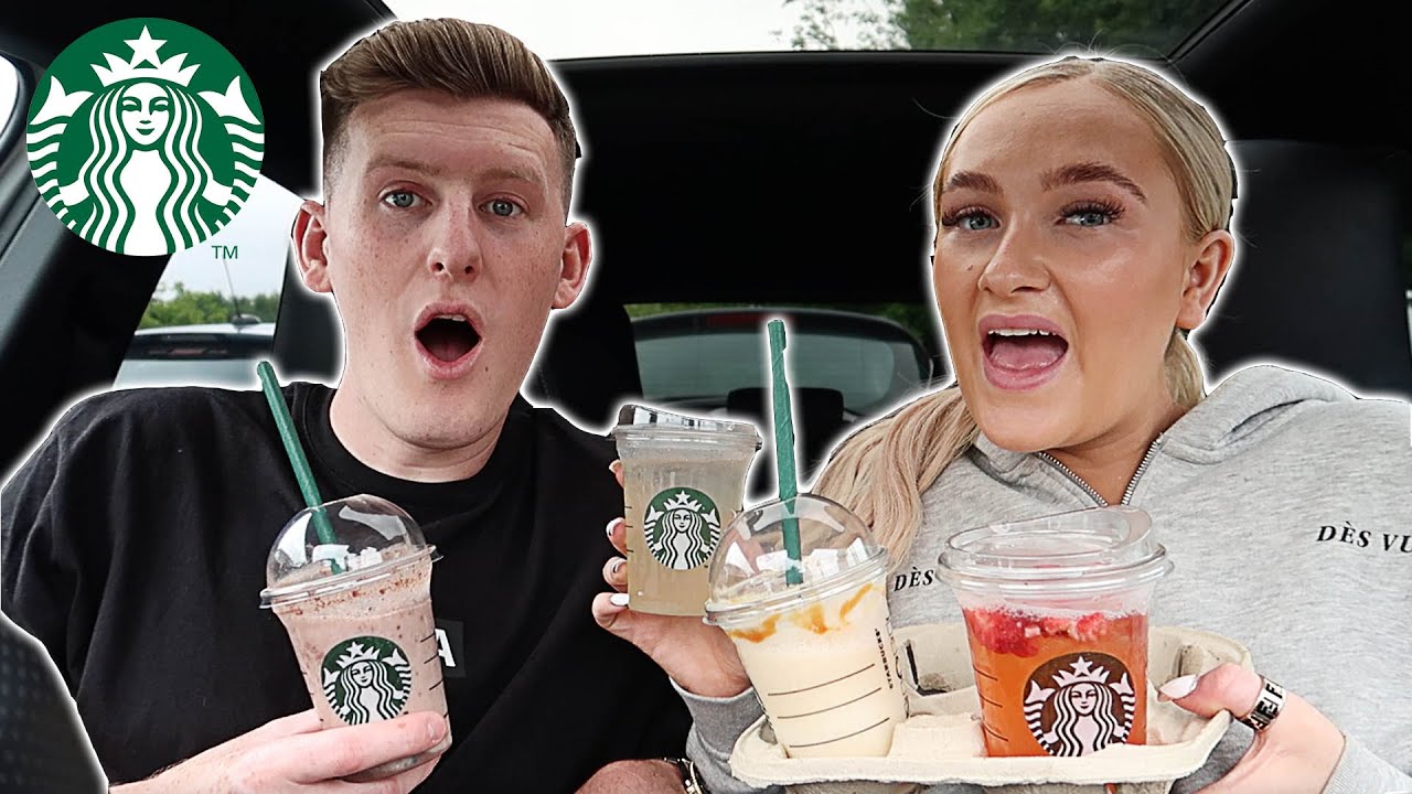 TRYING DRINKS I'VE NEVER TRIED BEFORE FROM STARBUCKS!! *CHALLENGE*
