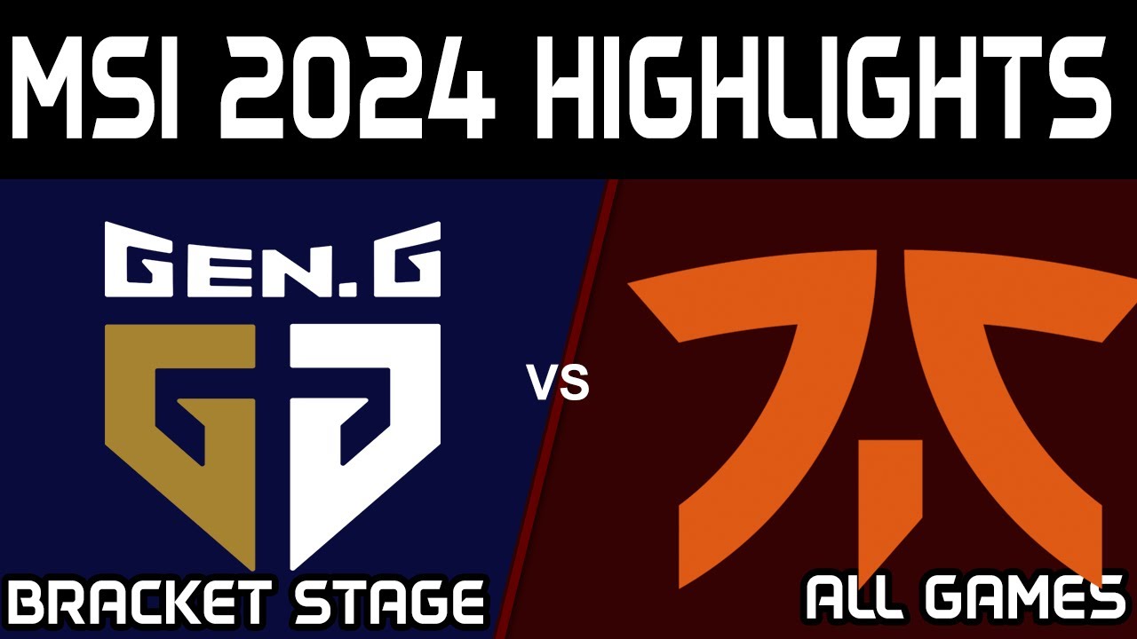 GEN vs FNC Highlights ALL GAMES MSI 2024 Play IN Gen G vs Fnatic by Onivia