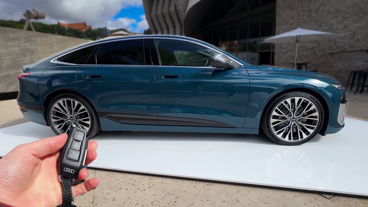Audi A6 Sportback e-tron (2025) -  Driving + Walkaround 4k - Interior, Exterior