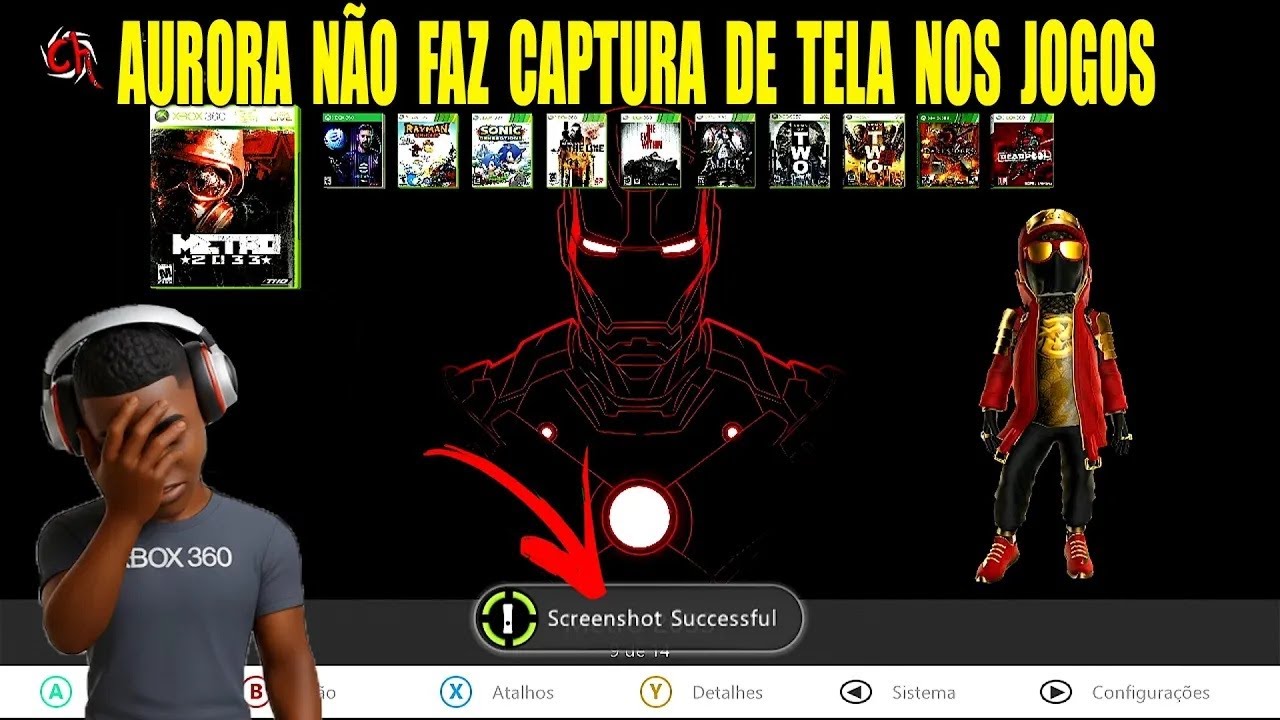 AURORA NÃO FAZ CAPTURA DE TELA NOS JOGOS   XBOX 360  RGH