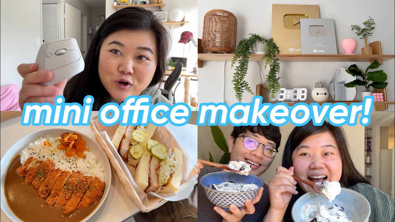 yummy lunches with mom 😋, mini office makeover 👩🏻‍💻 + elemental screening in sf 🔥💧