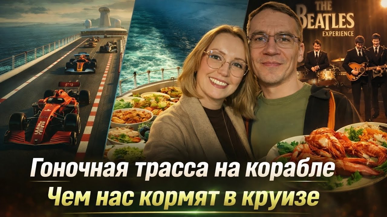 Гоночная трасса на корабле / Чем нас кормят в круизе / Влог США