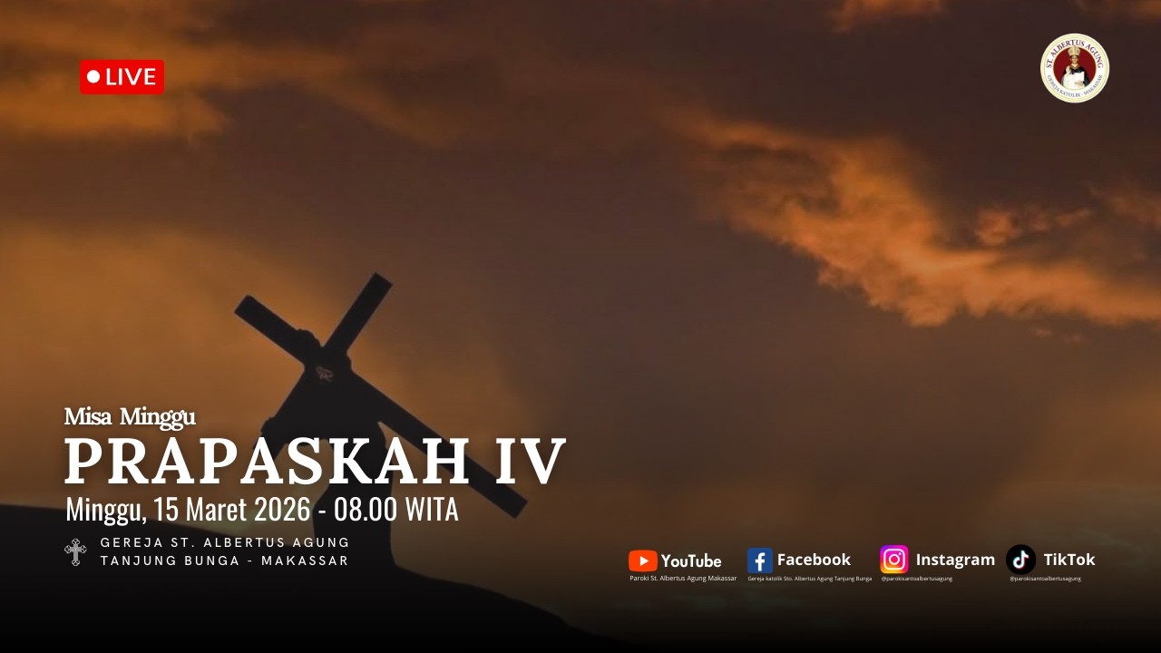 MISA MINGGU PRAPASKAH IV, MINGGU 15 MARET 2026, JAM 08:00 WITA - PAROKI TANJUNG BUNGA - KAMS