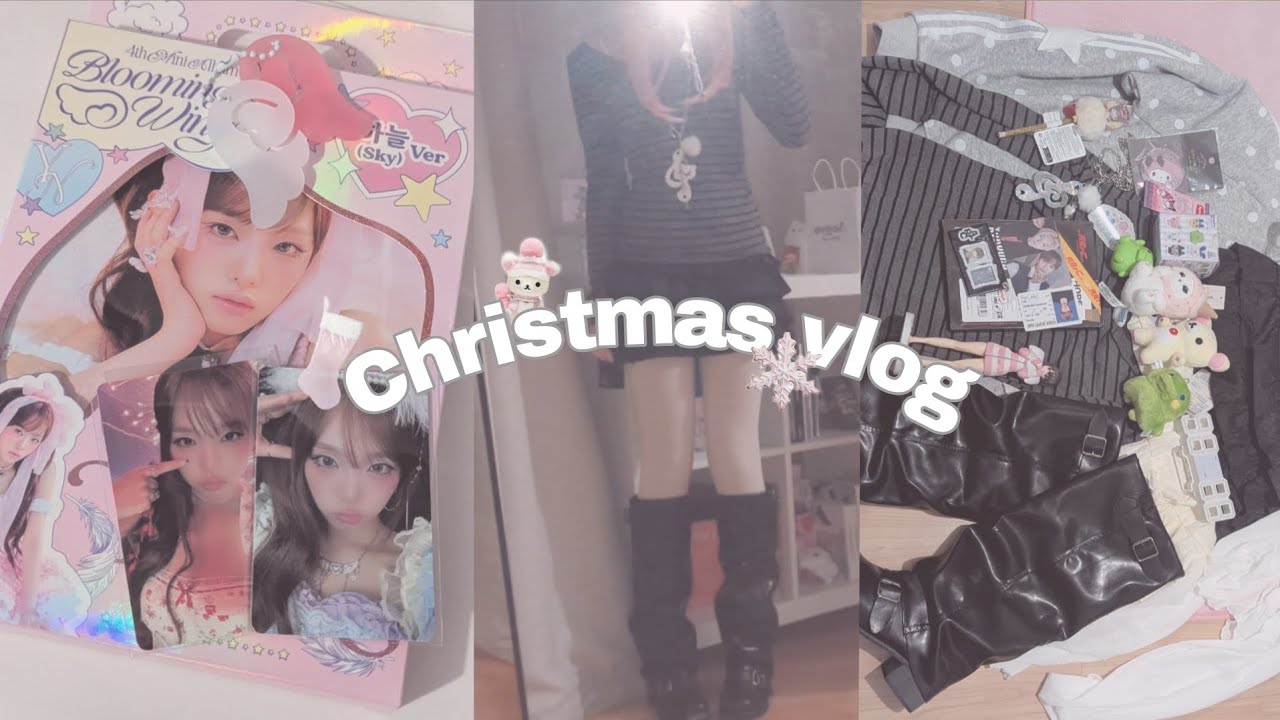 Christmas Vlog [Haul,Album Unboxing, Outfits, Gingerbread house]