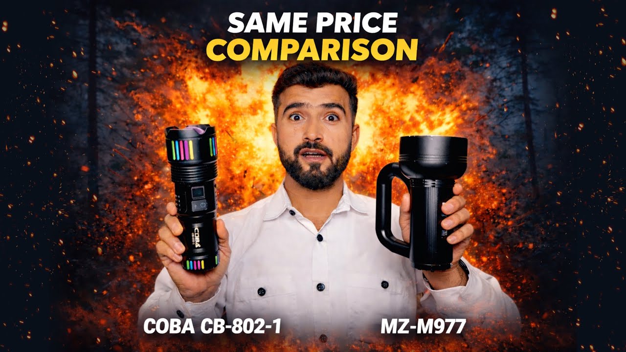 COBA बाप है 😳|| COBA CB-802-1 Flashlight || MZ M977 Torch Light || Best Long Range Torch In India