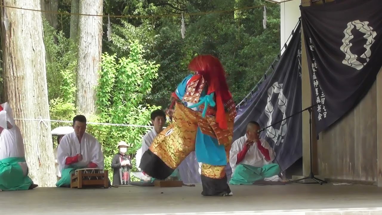 御嶽神楽奉納神楽　西寒多神社藤まつり　『柴曳』