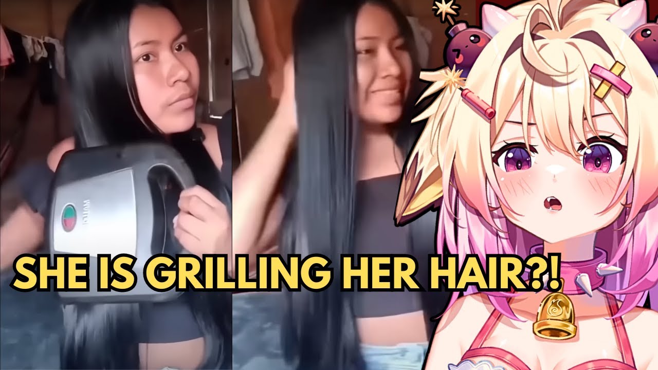 Why is She Using the Panini Press to Style Her Hair?! rosiebellmoo reacts to Unusual Memes