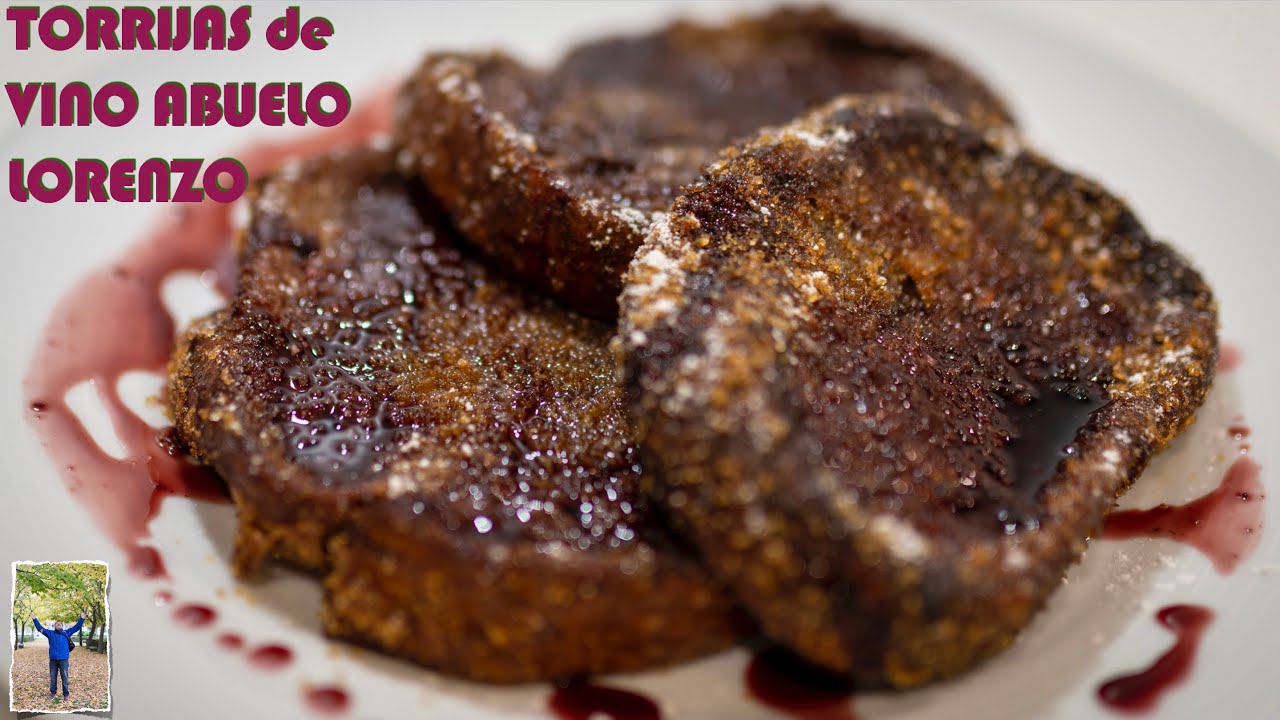 TORRIJAS de VINO TINTO para mi ABUELO LORENZO 🍞🍷🍋🍊 Receta de torrijas de vino de mi abuelo 🍞🍷🍋🍊