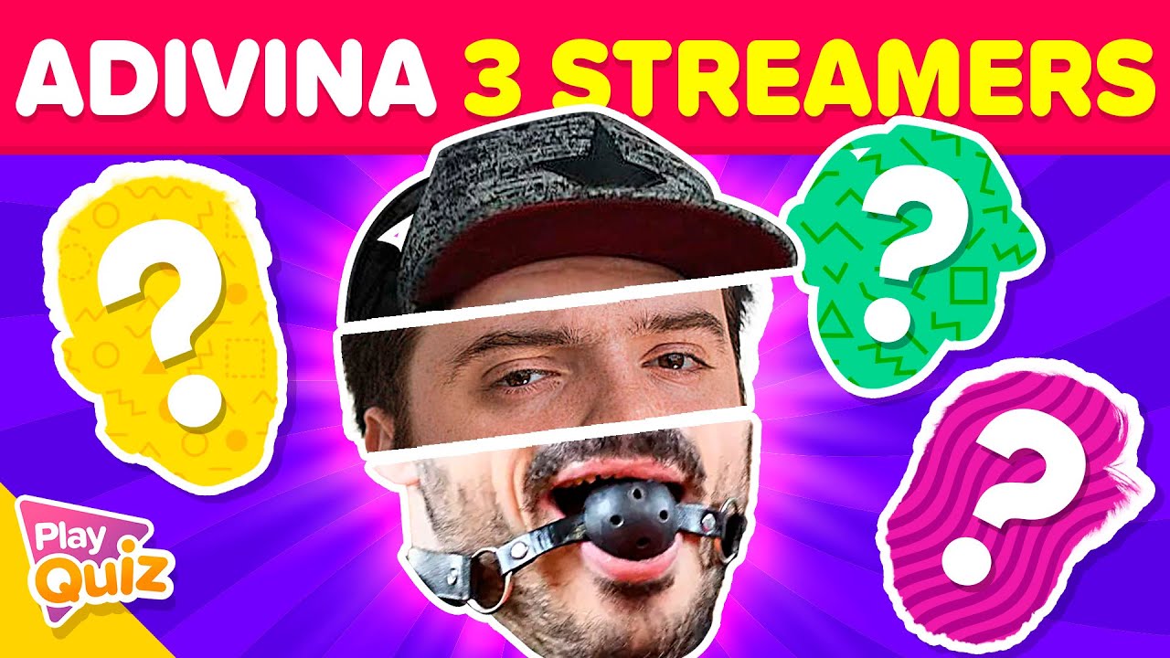 Adivina a los 3 Streamers por parte de su rostro 👀😵‍💫👾| Adivina el Streamer -  PlayQuiz Trivia