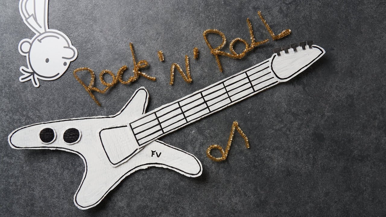 Greg-Gitarre basteln aus Pappe | Gregs Tagebuch 17: Voll aufgedreht! | BuchstabenBande