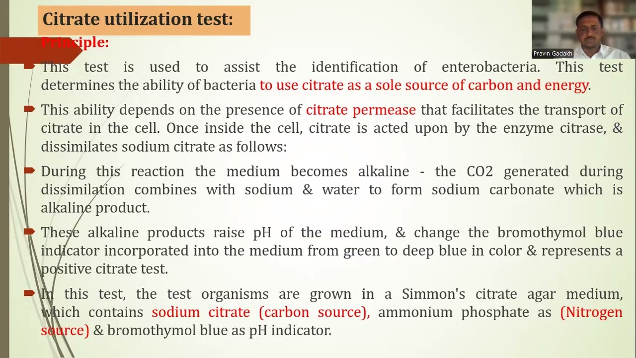 Citrate test