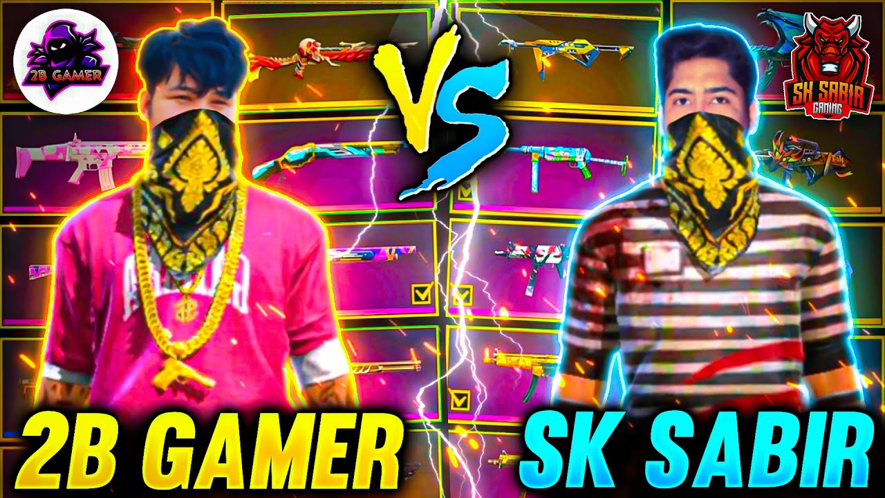 Rare Gun Skill Battle😯 ||SK Sabir Boss👑 Vs 2B Gamer || ||You Must Watch || Garena Freefire