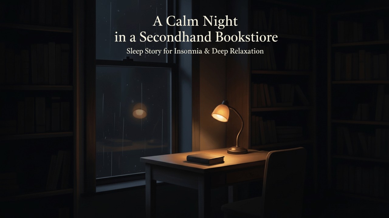A Calm Night in a Secondhand Bookstore | Sleep Story for Insomnia & Deep Relaxation