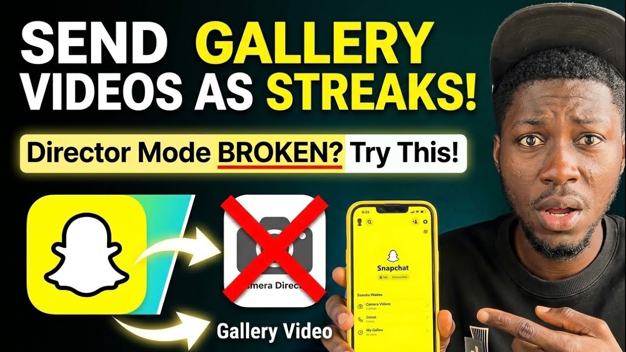 Send Gallery Videos as Snap Streaks 🔥 (No Director Mode Needed!)