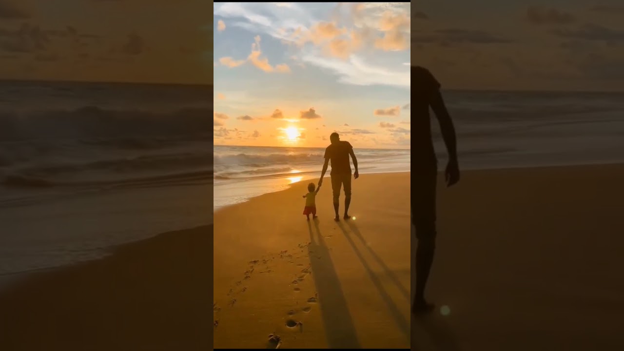 Unforgettable Sunset with Dad on the Beach - Beautiful Bonding Time ❤ #fatherslove #music