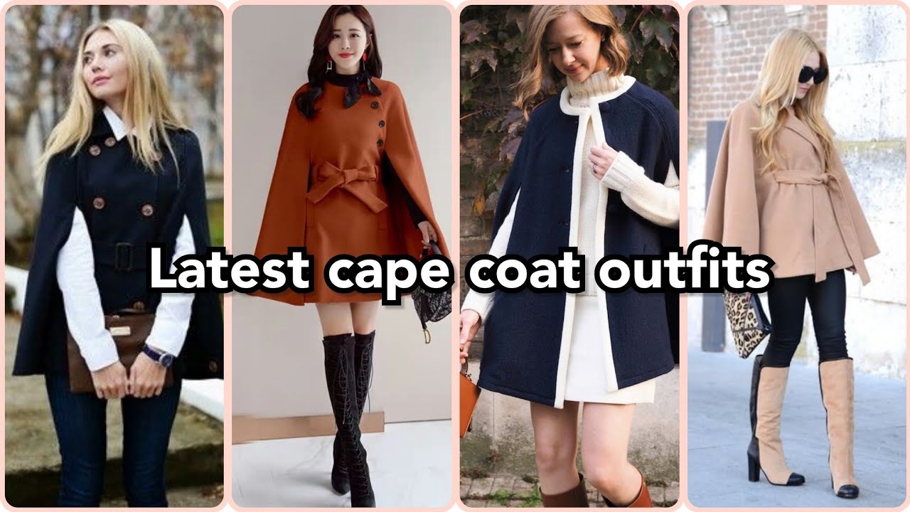 latest & Trendy Winter Cape coat outfits| Modern winter fashion trend| Modern & classy winter outfit