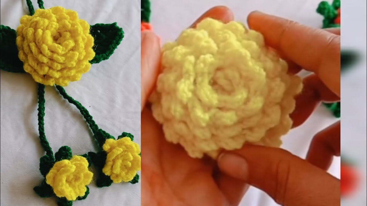 Wow 😍 easy crochet flower keychain tutorial 😍perfect gift and sell ideas this is the best decoration