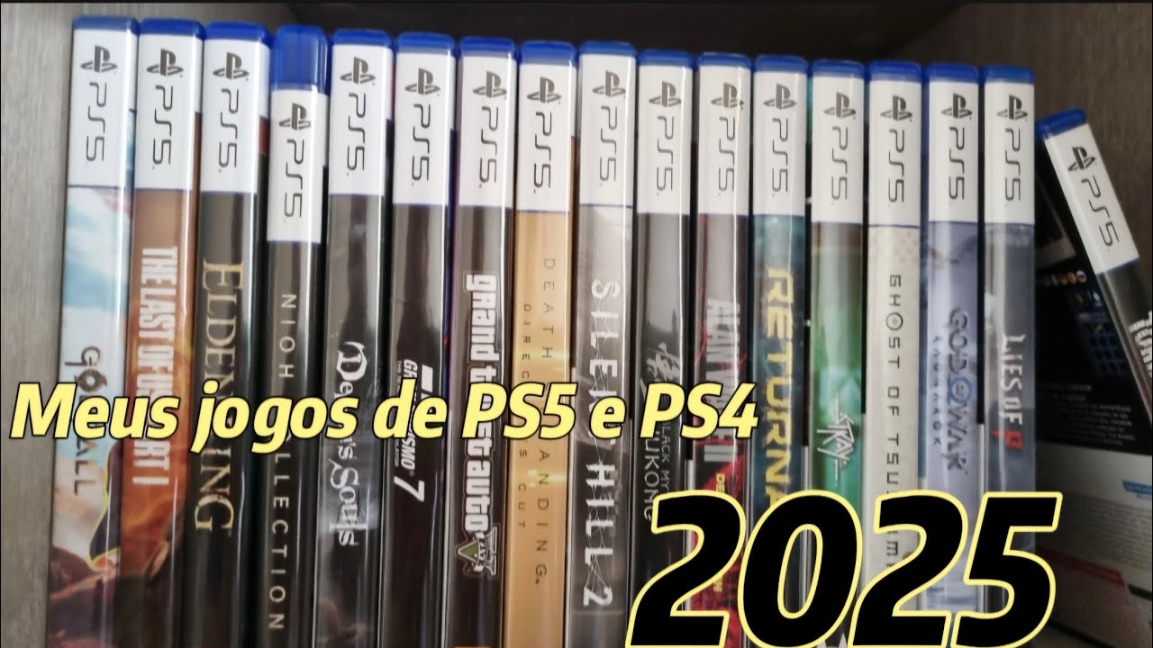 Minha coleção de PS5 e PS4 atualizada 2025.