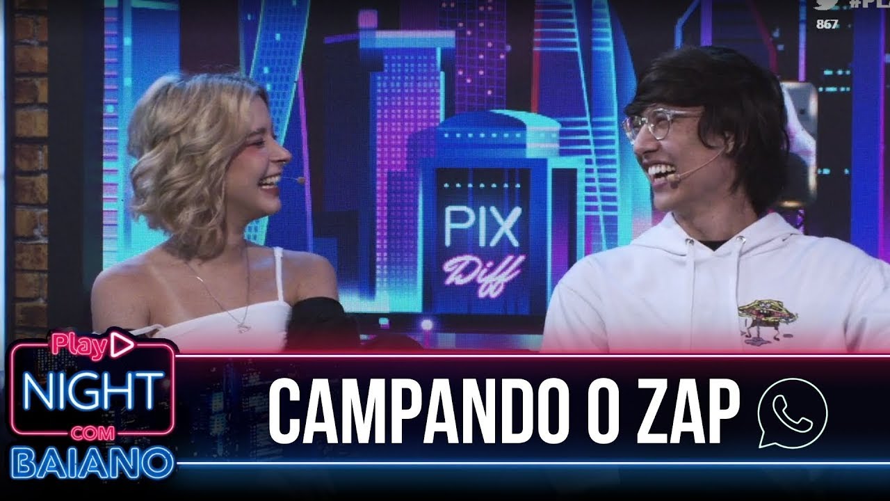 Campando o Zap: Thaiga e Tinowns mostram suas conversas no WhatsApp | Play Night com Baiano