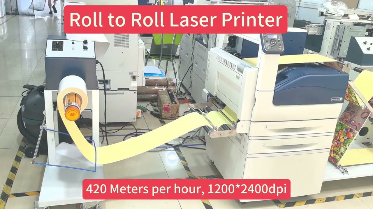 Cheapest Label Solution in A3 Colorful Roll to Roll Laser Printer #labelingmachine #laserprinter