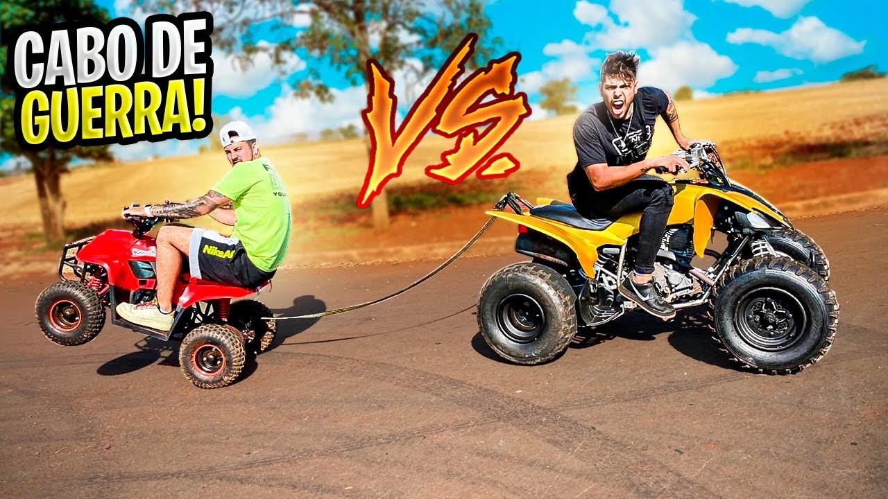 CABO DE GUERRA * Meu quadriciclo  VS o Mini quadriciclo do meu amigo *