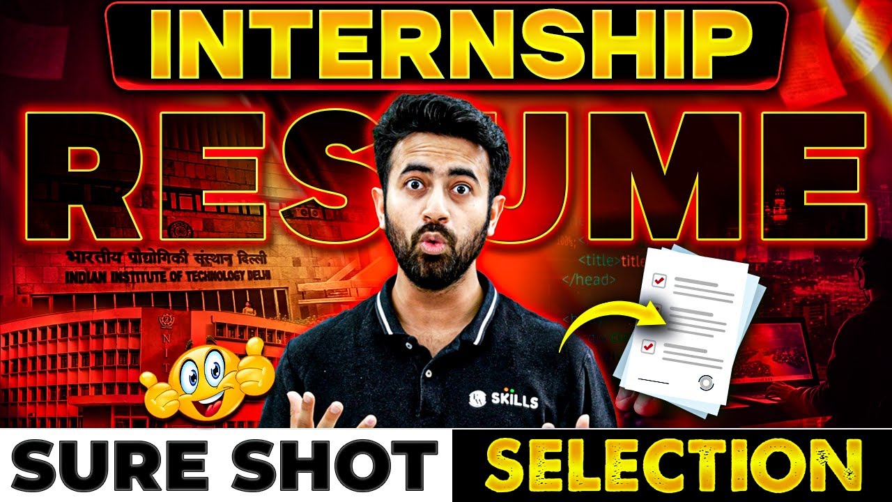 How to get Internship in 2024 | Resume for Internships in 2024| Summer Internship Resume