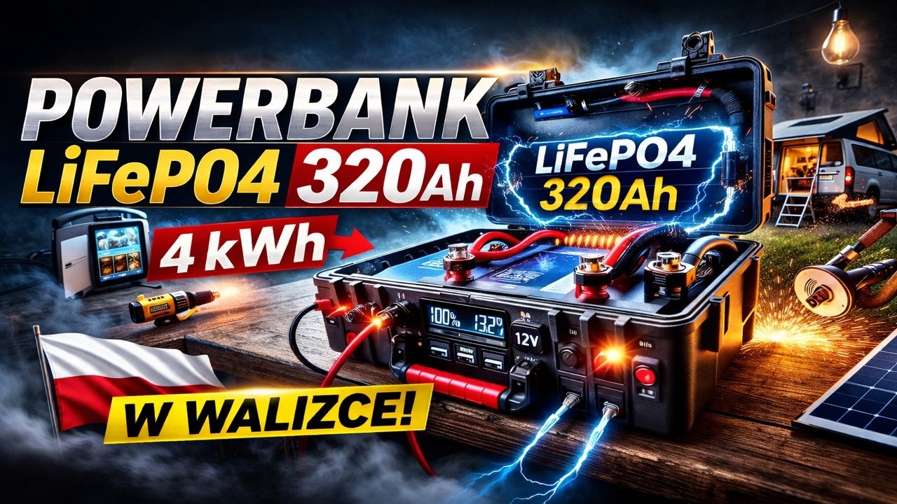 Powerbank LiFePO4 320Ah (4 kWh) – Budowa walizki | DIY