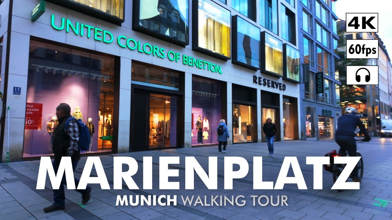 Morning Walk from Marienplatz along Kaufinger Straße | 4K Munich Walking Tour