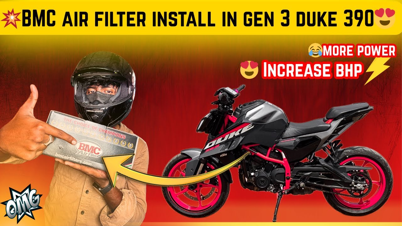 ⚡️BMC AIR FILTER INSTALL IN GEN 3 DUKE 390 💥| #automobile #ktmbike #youtube #viralvideo