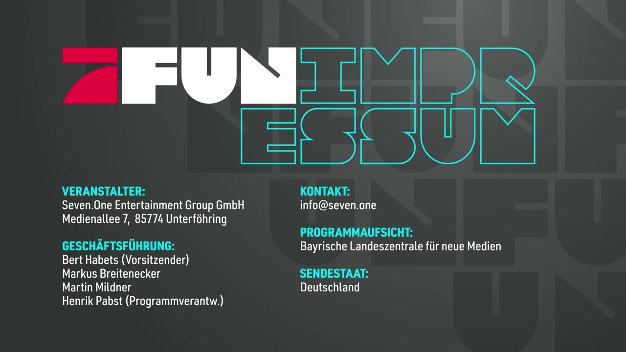 ProSieben Fun (Germany) - Legal Notice (20.03.2025)