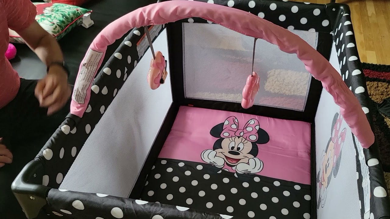 Disney Baby 3D Ultra Play Yard Complete Assembly Setup and Installation - Peeking Minnie