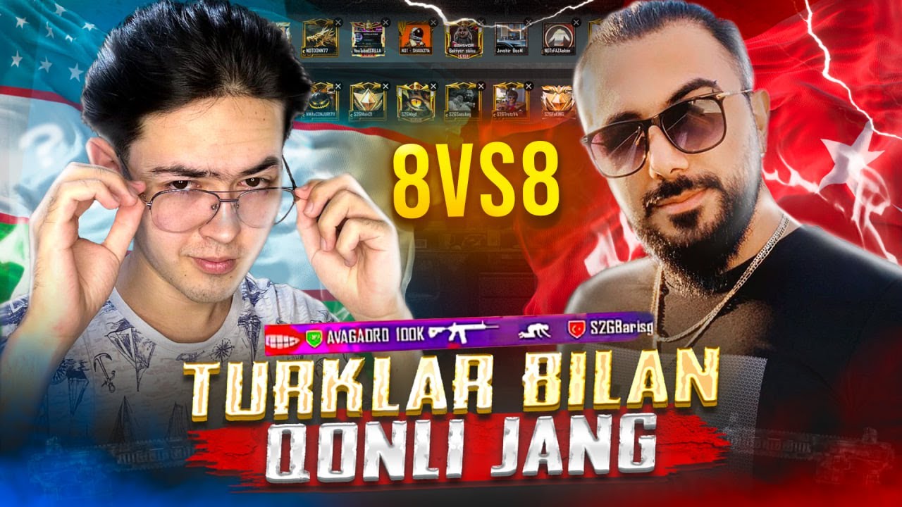 😨TURKIYA STRIMERLARI BN 8-8 oynadik 💀| avagadro pubg |